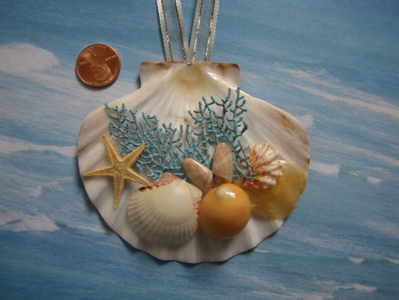 Seashell Ornament Beach Decor Christmas Ornament Nautical ...