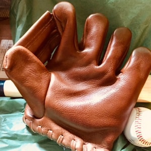 1920 Antique style split finger leather rare baseball glove