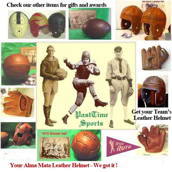 Brand New 1920's Vintage Style Leather Football Helmet 