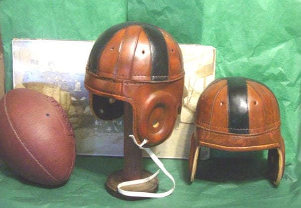 Antique leather American football face mask helmet 30s Accessories Hats & Caps Helmets 