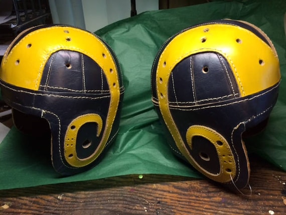 1940 LA Rams Crazy Legs Hirsch Leather Football Helmet 