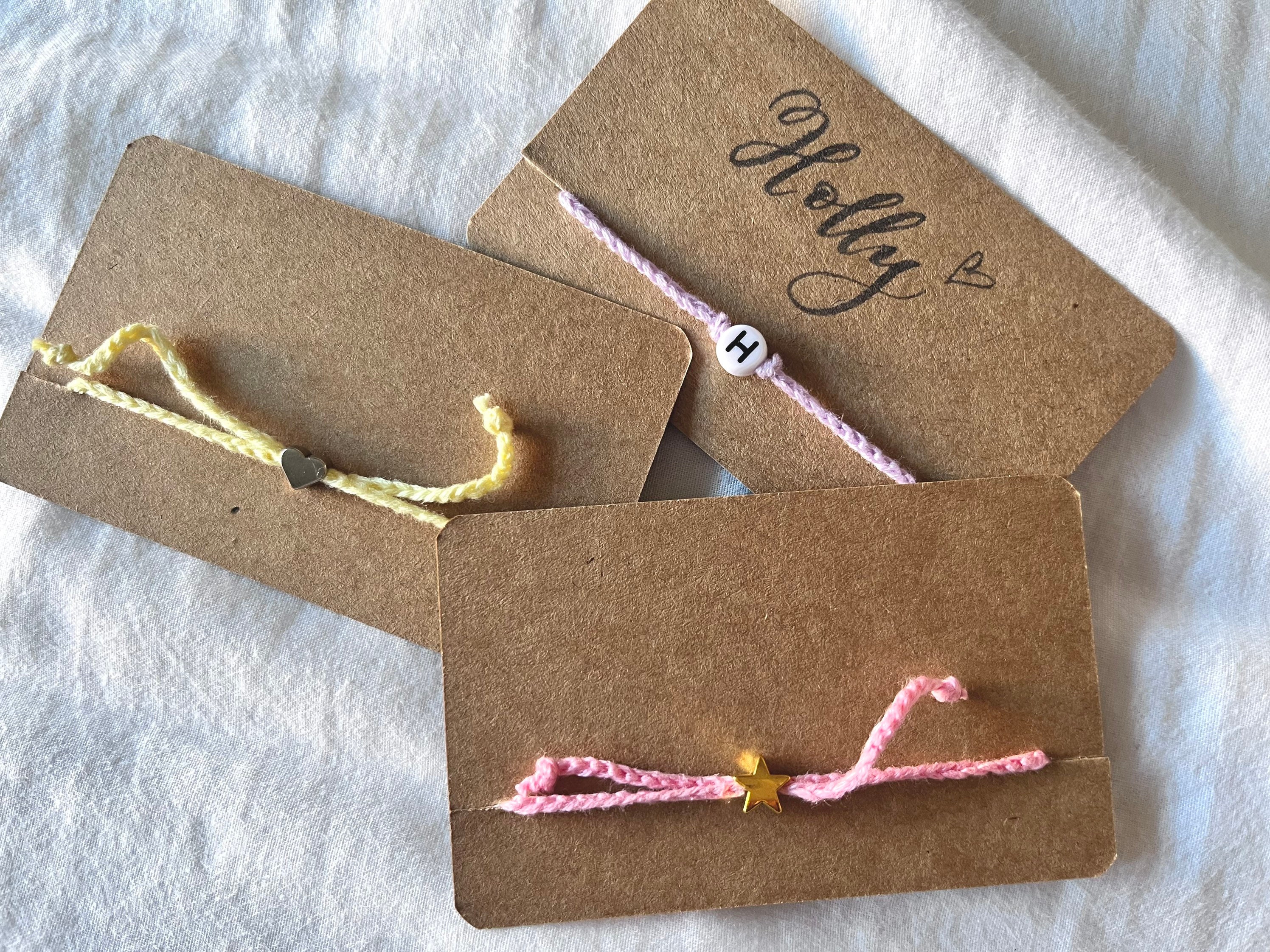 Personalised Initial Bracelet, Friendship Kids Party Gift, Goodie Bag  Fillers, Hen Christmas Card Birthday Filler - Yahoo Shopping