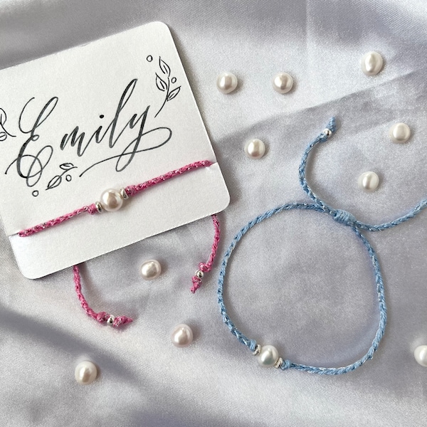 Zierliches barockes perlen armband mit sterling silber perlen, persönliches geschenk, perlen armband, weihnachts geschenk für sie, mutter tags geschenk