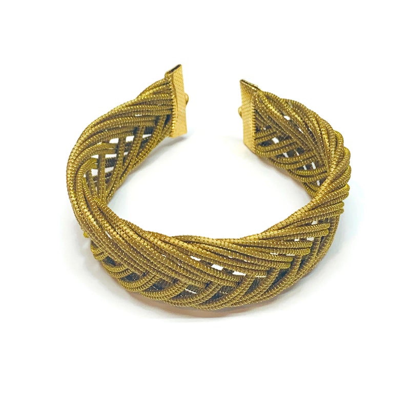 Statement Cuff Bracelet Wide Golden Cuff Bracelet Geometric Etsy