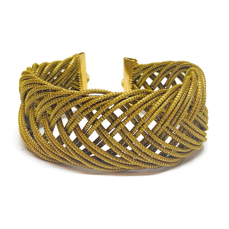 Statement Cuff Bracelet Wide Golden Cuff Bracelet Geometric Etsy