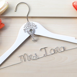 Personalized Wedding Dress Hanger: Bling Crystal Bride Gift