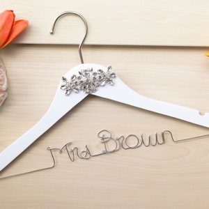 Personalized Wedding Dress Hanger: Bling Crystal Bridal Shower Gift