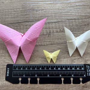 Sakura Chiyogami Origami Butterflies: 3D Paper Wall Art, Wedding Decor (60-Piece Set image 2