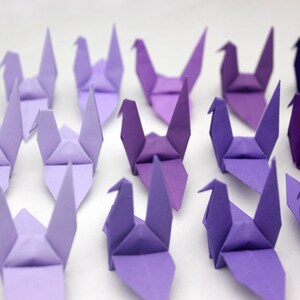 1000 Origami Kranich große Papier Vogel lila Farben Farbe Krane für Hochzeit Dekoration Weihnachtsgeschenk