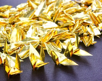 1000 Metallic Origami Paper Cranes: Gold & Silver Wedding Decor