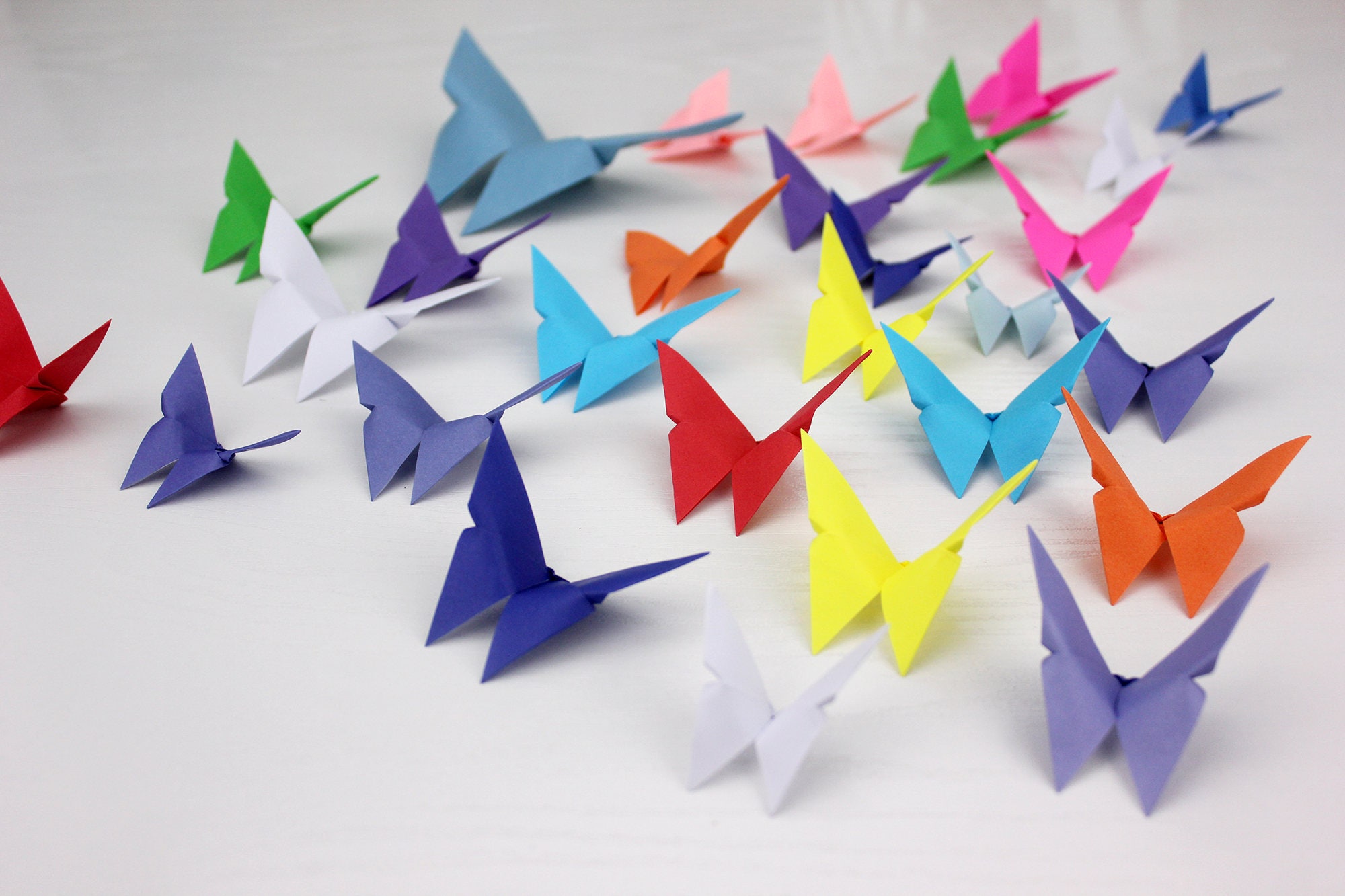 80 Origami Butterflies 3D Paper Butterfly Wall Art for Wedding