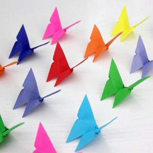 80 mariposas de origami: arte mural de papel 3D, decoración para bodas