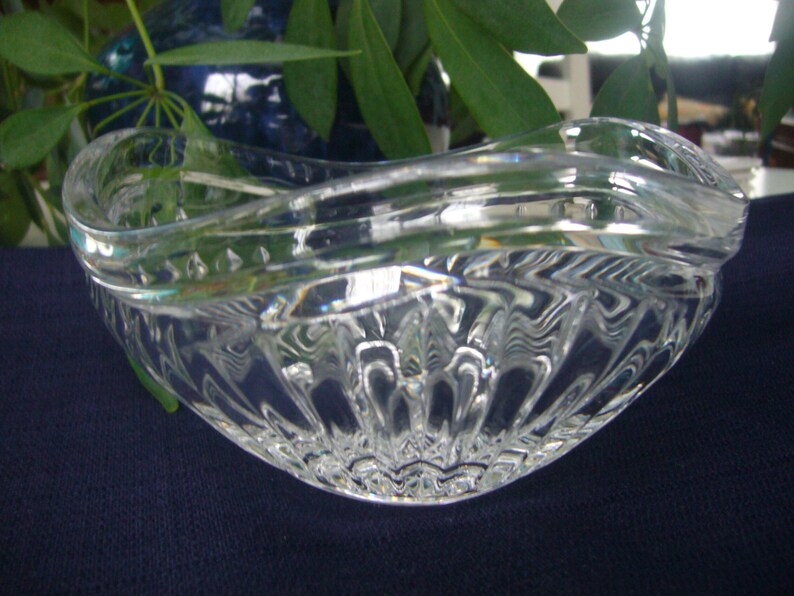Vintage Mikasa Glass Bowl Lead Crystal Bowl Etsy