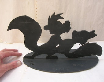 Scultura Iron Shadow di Tex Walsh, Warner Bros 1992, Pepe le Pew e Penelope