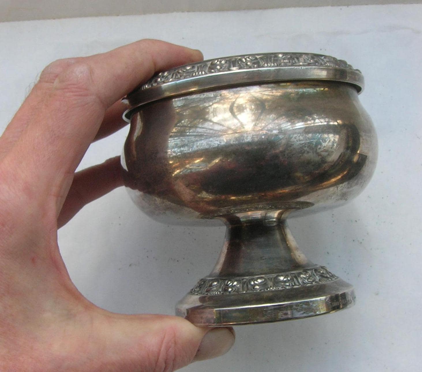 Small Vintage Rose Bowl, Silver Plate by Ianthe of England (9.5 Cm