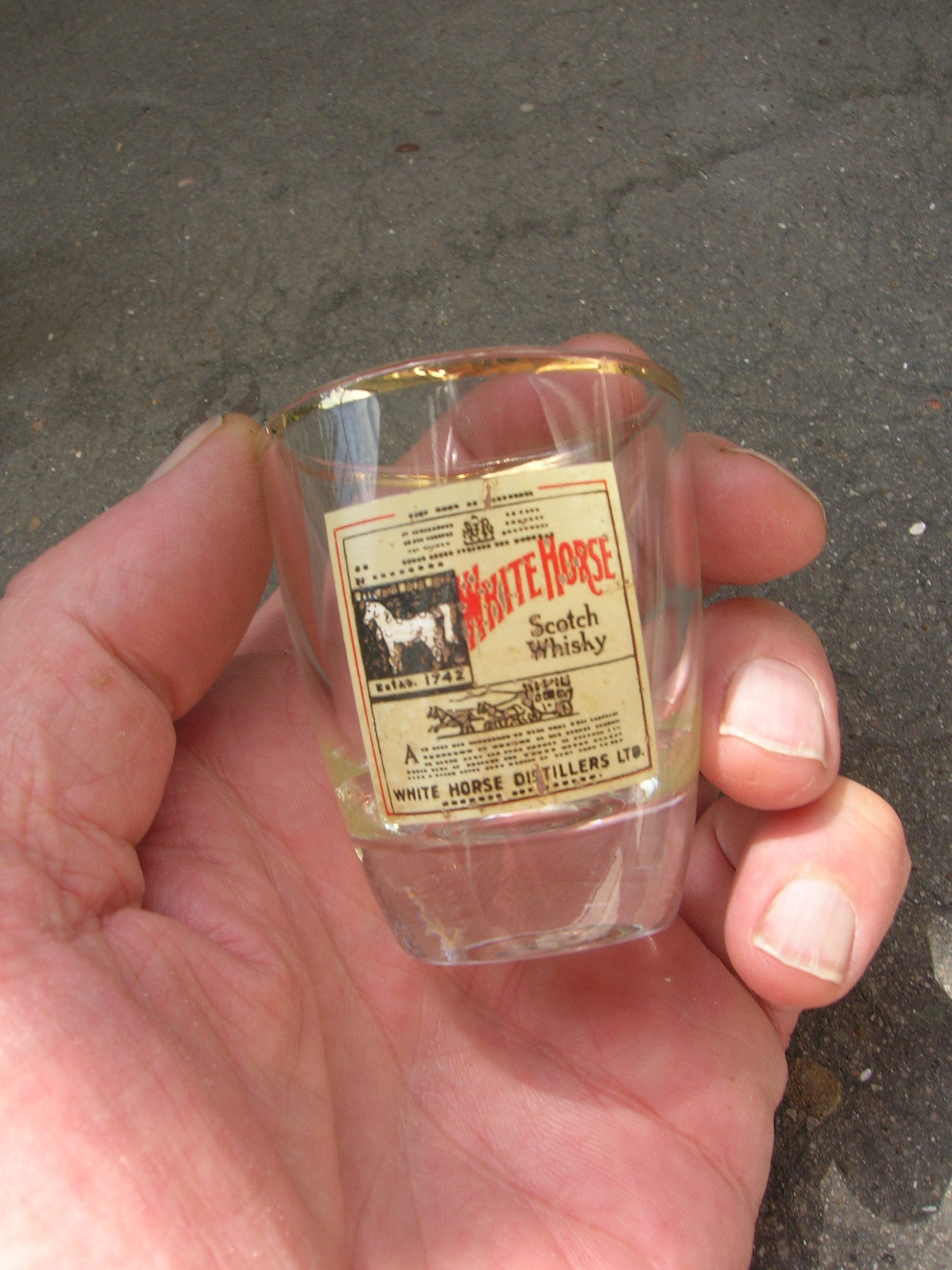 Set of 4 Vintage Shot Glasses, Whisky Glasses (5.5 Cm Tall