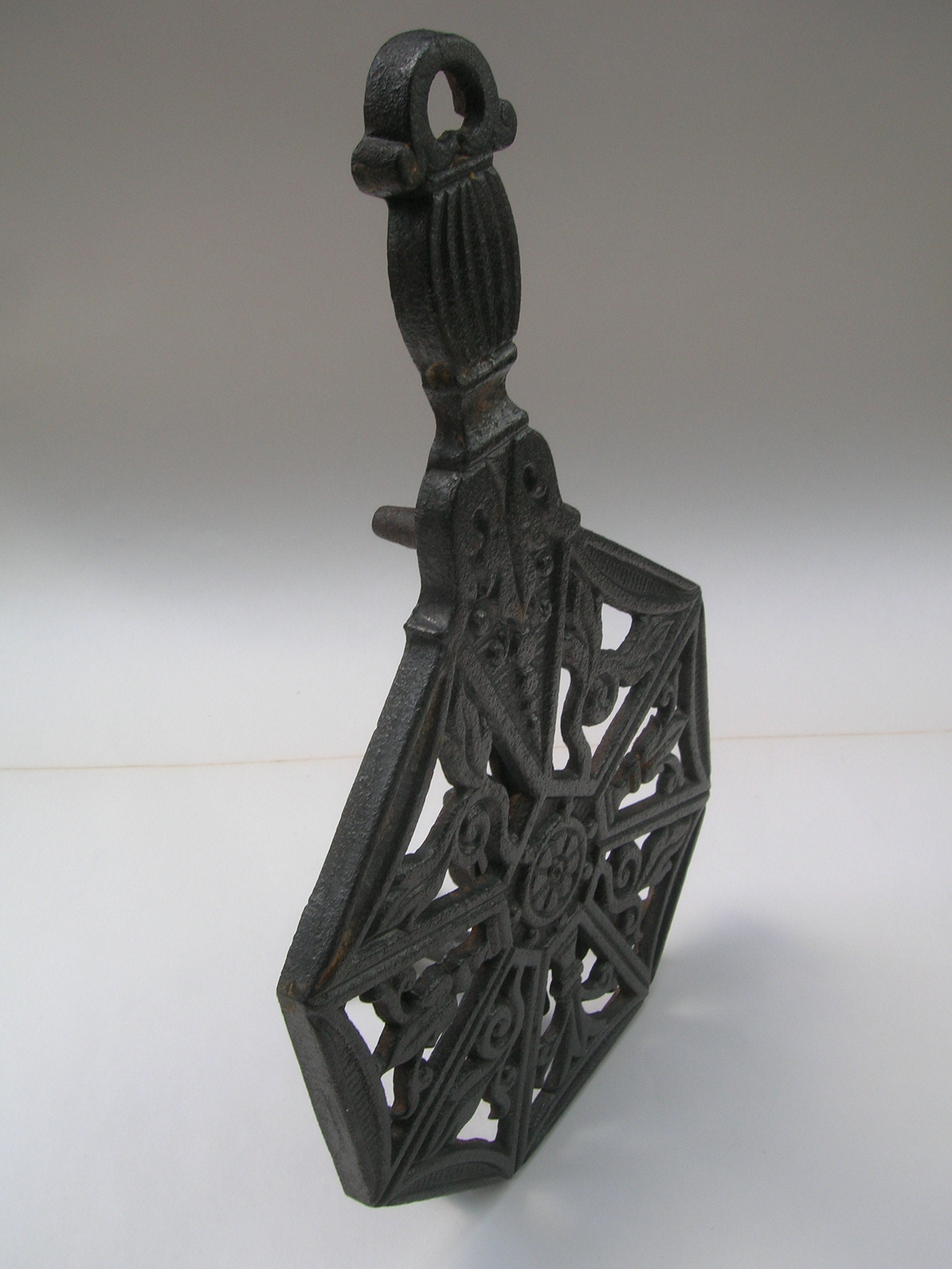 Vintage Cast Iron Trivet Hot Pan Stand With Adjustable Etsy UK