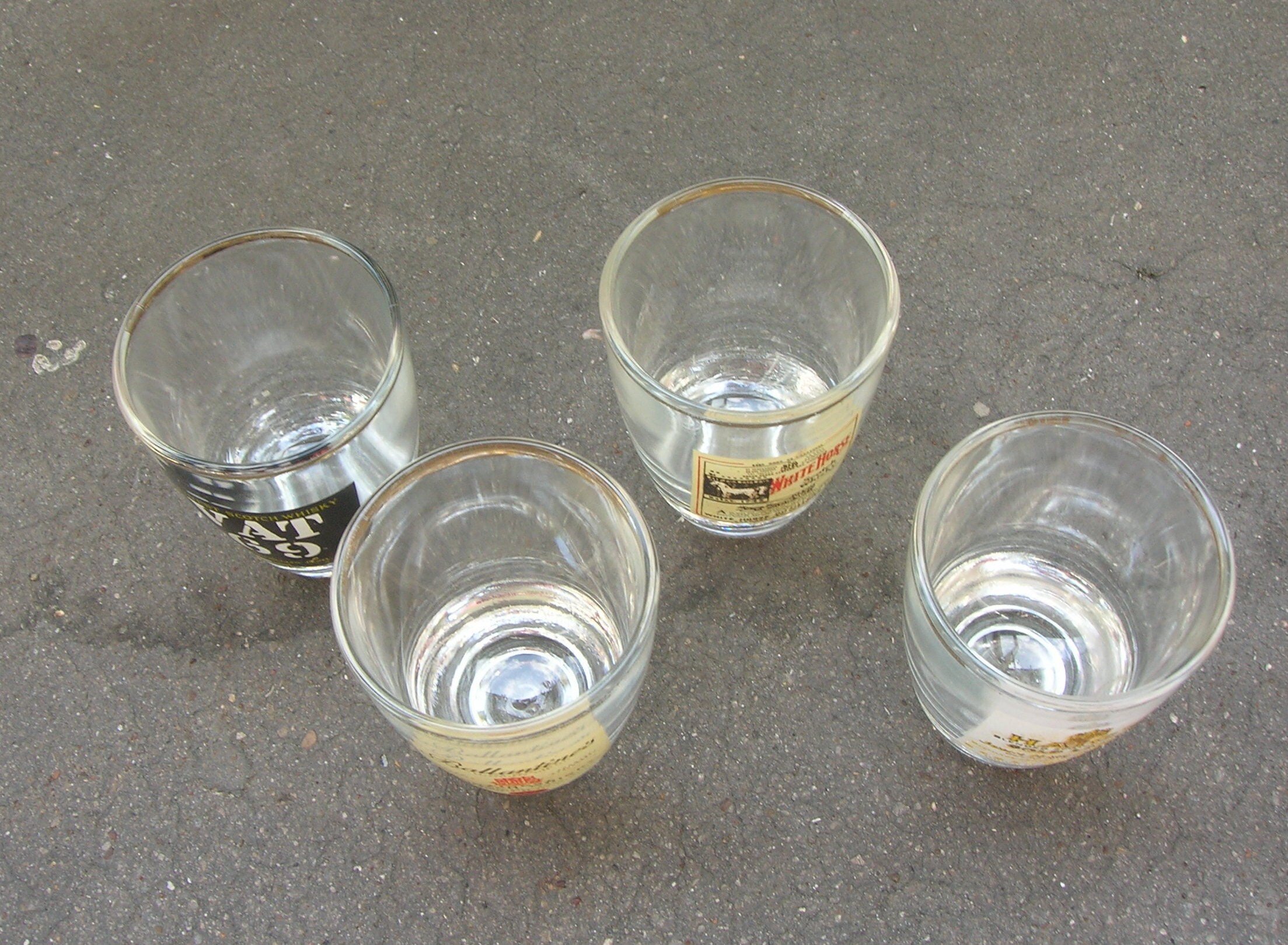 【当店限定販売】 4 of Set Vintage Tall Cm (5.5 Glasses Whisky Glasses, Shot ウイスキー
