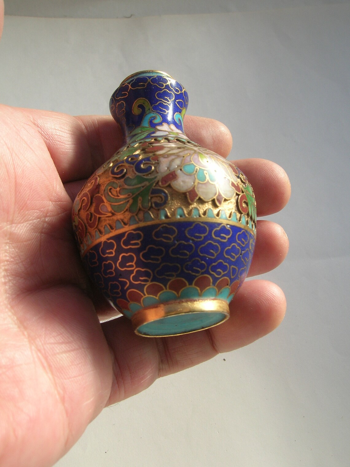 Miniature Chinese Cloisonne Vase 7.2 Cm or 2.75 Tall Etsy