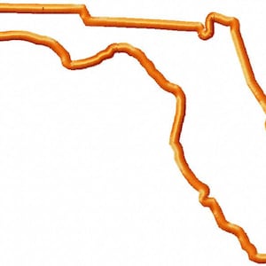 Diseño de apliques de estado de la Florida Descargar tamaños aro 4 x 4 y 5 x 7