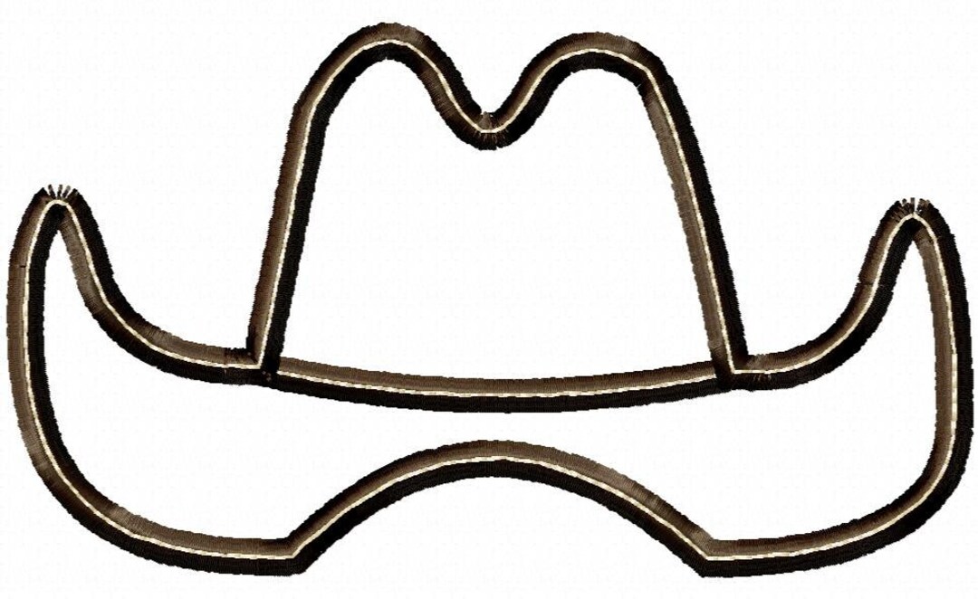 Cowboy Hat Applique Design Download 4x4 and 5x7 Sizes Etsy