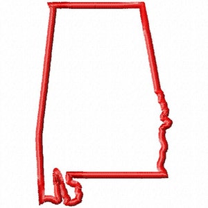 Bundesstaat Alabama Applique Design Download - Größe von 4 x 4 Reifen