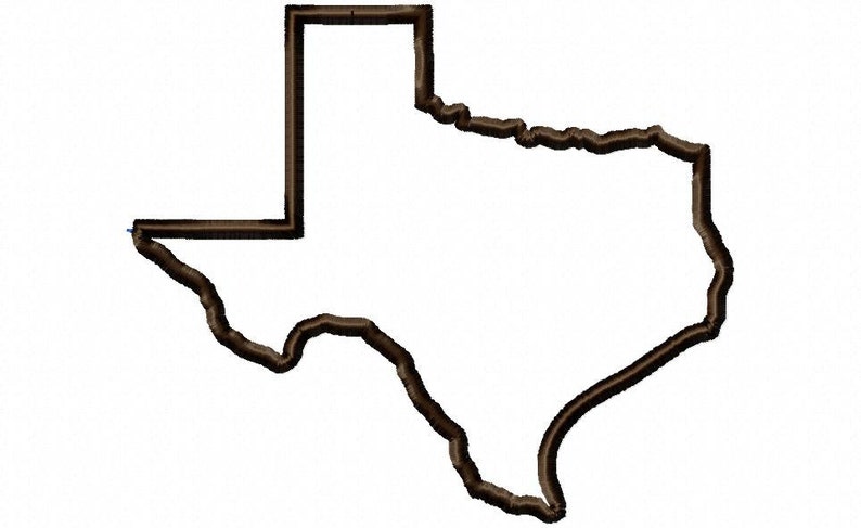 State of Texas applique design download 5x7 hoop size image 1