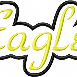 Eagles team applique design download - 5x7 and 6x10 hoop sizes