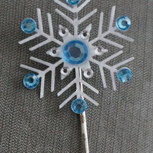 Frozen princess snowflake Crystal Brooch Pin hat pin dress pin perfect accessory 