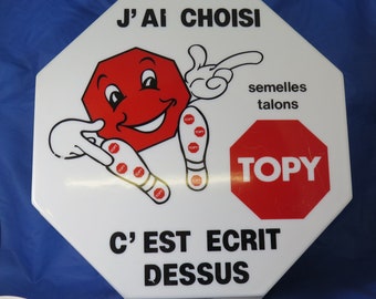 French illuminated advertising box for "TOPY" brand, c1960s