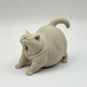 Chunky Cat Figurine - Custom Made 3D Printed Decor