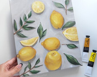 Limone Frutta Tela Quadri Minimalista Cucina Decorazioni Poster Agrumi Parete Quadro Giallo Pianta Parete Arte Poster E Stampe Sala Da Pranzo Stanza