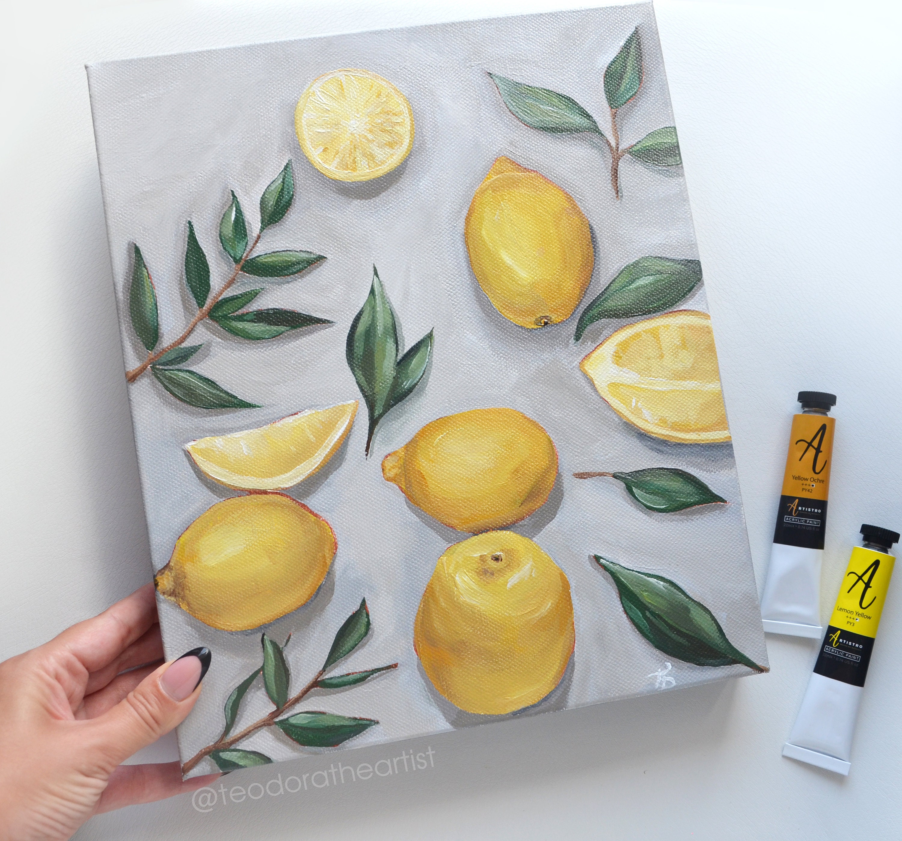 アクリル絵画 / レモン畑の少女 アクリル絵画 / レモン畑の少女 アクリル絵画 / レモン畑の少女