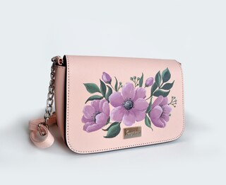 Borsa A Mano In Vera Pelle Patchwork Floreale Colorata Fatta A Mano Con Tracolla