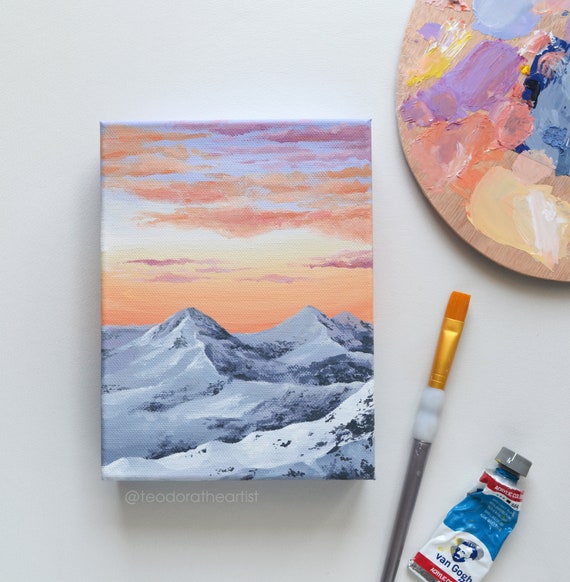 Painting a Mini Canvas - Smoky Mountain Artwork – Camera and a Canvas