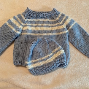 Baby Pullover and Hat Set