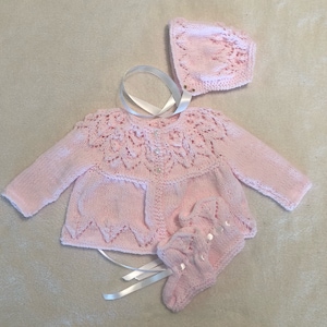 Lacy Yoke Sweater Set