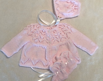 Lacy Yoke Sweater Set