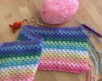 Soft Pastel Rainbow Mini Blanket available to order