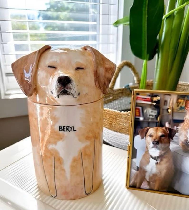 Personalized Dog Urn with Semi-spherical cover, with Name or without Name. Special Memory. Multipurpose Box. Made To Order image 12