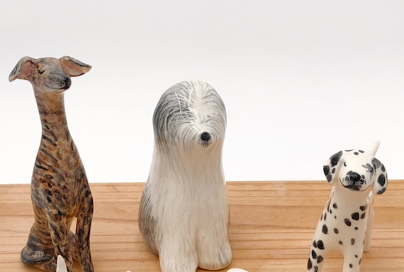 陶器製犬の置物 様々な犬種の陶器製犬置物6体セット。オーダーメイド - Etsy 日本