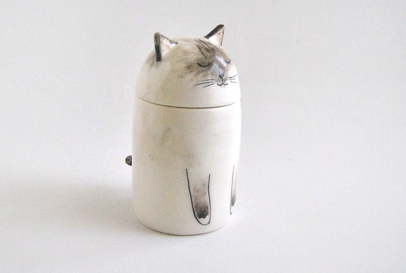 Personalized Cat Urn with Semi-spherical cover, with Name or without Name. Special Memory. Multipurpose Box. Made To Order image 9