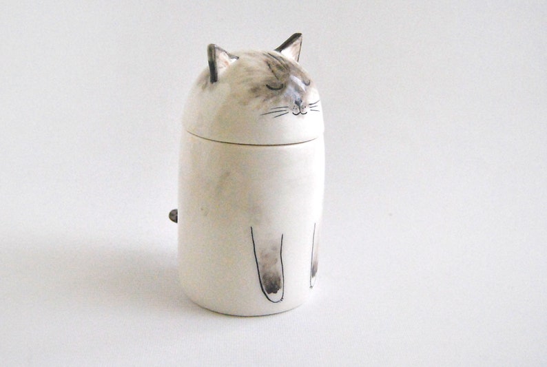 Personalized Cat Urn with Semi-spherical cover, with Name or without Name. Special Memory. Multipurpose Box. Made To Order image 7
