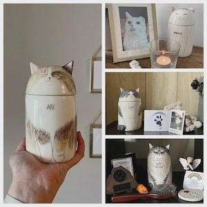 Personalized Cat Urn with Semi-spherical cover, with Name or without Name. Special Memory. Multipurpose Box. Made To Order image 12