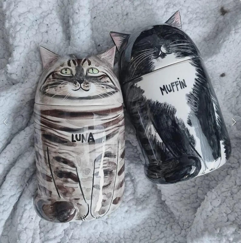 Personalized Cat Urn with Semi-spherical cover, with Name or without Name. Special Memory. Multipurpose Box. Made To Order image 11