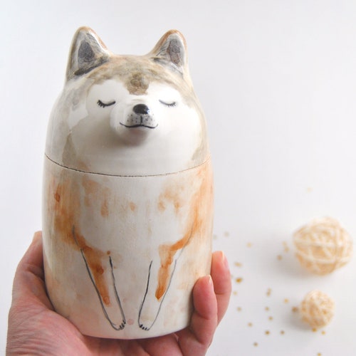 Personalized Dog Urn with Semi-spherical cover, with Name or without Name. shops Special Memory. Multipurpose Box. Made To Order