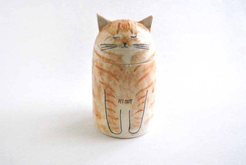 Personalized Cat Urn with Semi-spherical cover, with Name or without Name. Special Memory. Multipurpose Box. Made To Order image 7