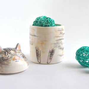 Personalized Cat Urn with Semi-spherical cover, with Name or without Name. Special Memory. Multipurpose Box. Made To Order image 10