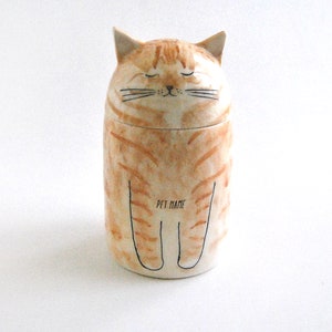 Personalized Cat Urn with Semi-spherical cover, with Name or without Name. Special Memory. Multipurpose Box. Made To Order image 5