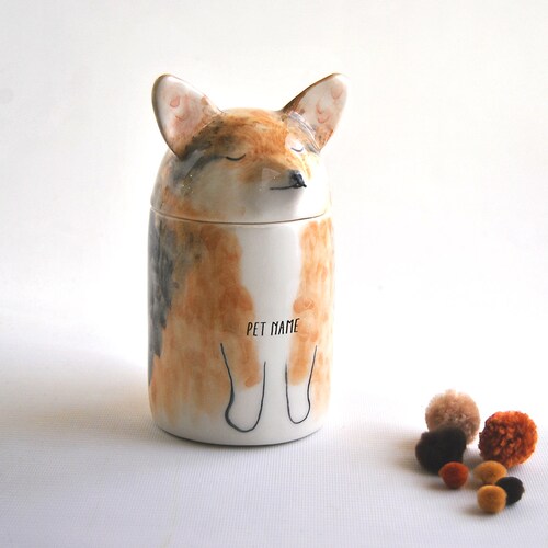 Personalized Dog Urn with Semi-spherical cover, with Name or without Name. shops Special Memory. Multipurpose Box. Made To Order